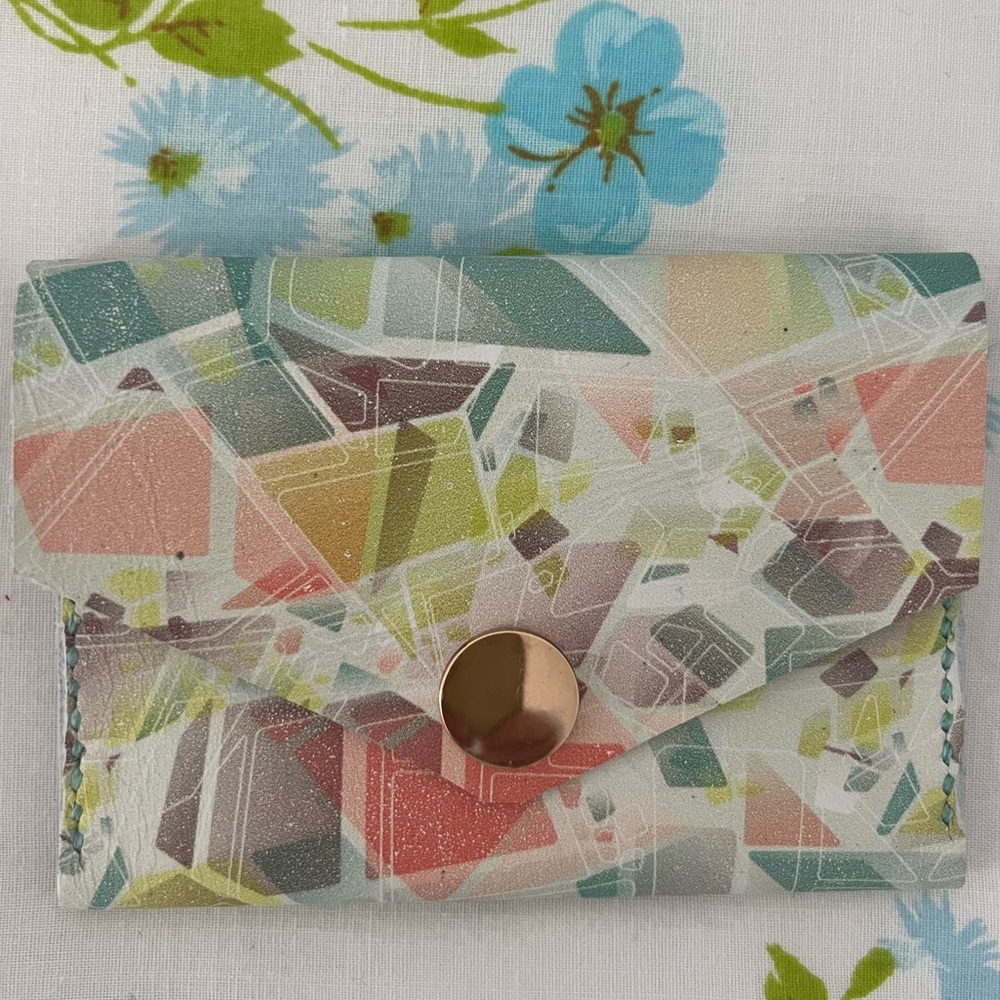 Hand Crafted Multicolor Geometric Wallet